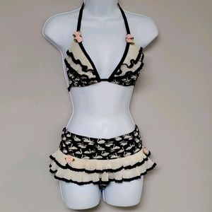 2 Piece Betsey Johnson Swim Sz. M/L